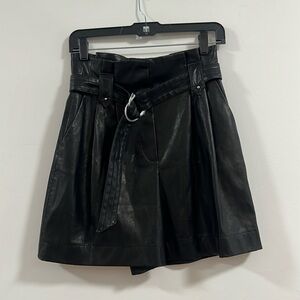 ZARA FAUX LEATHER SHORTS
